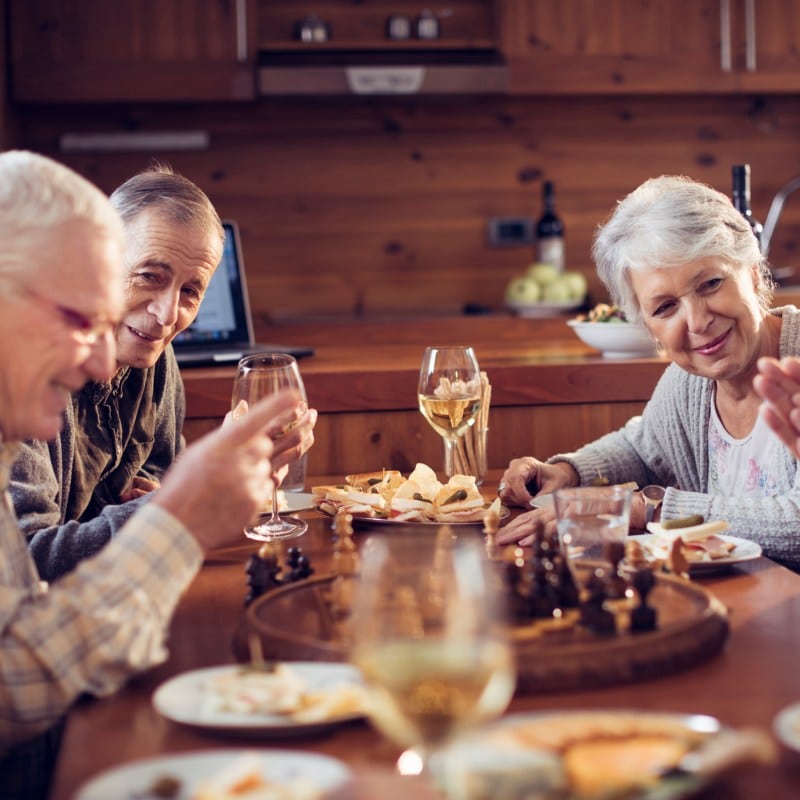 The Timberley | Seniors sitting at the dinner table