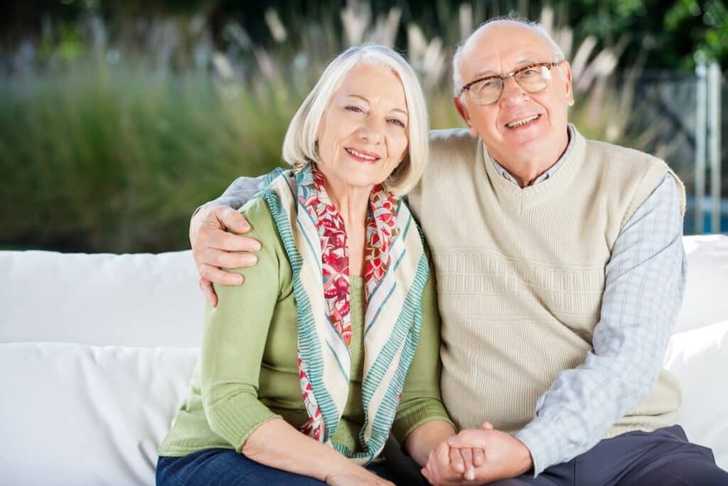 The Timberley | Senior living residents sitting outside